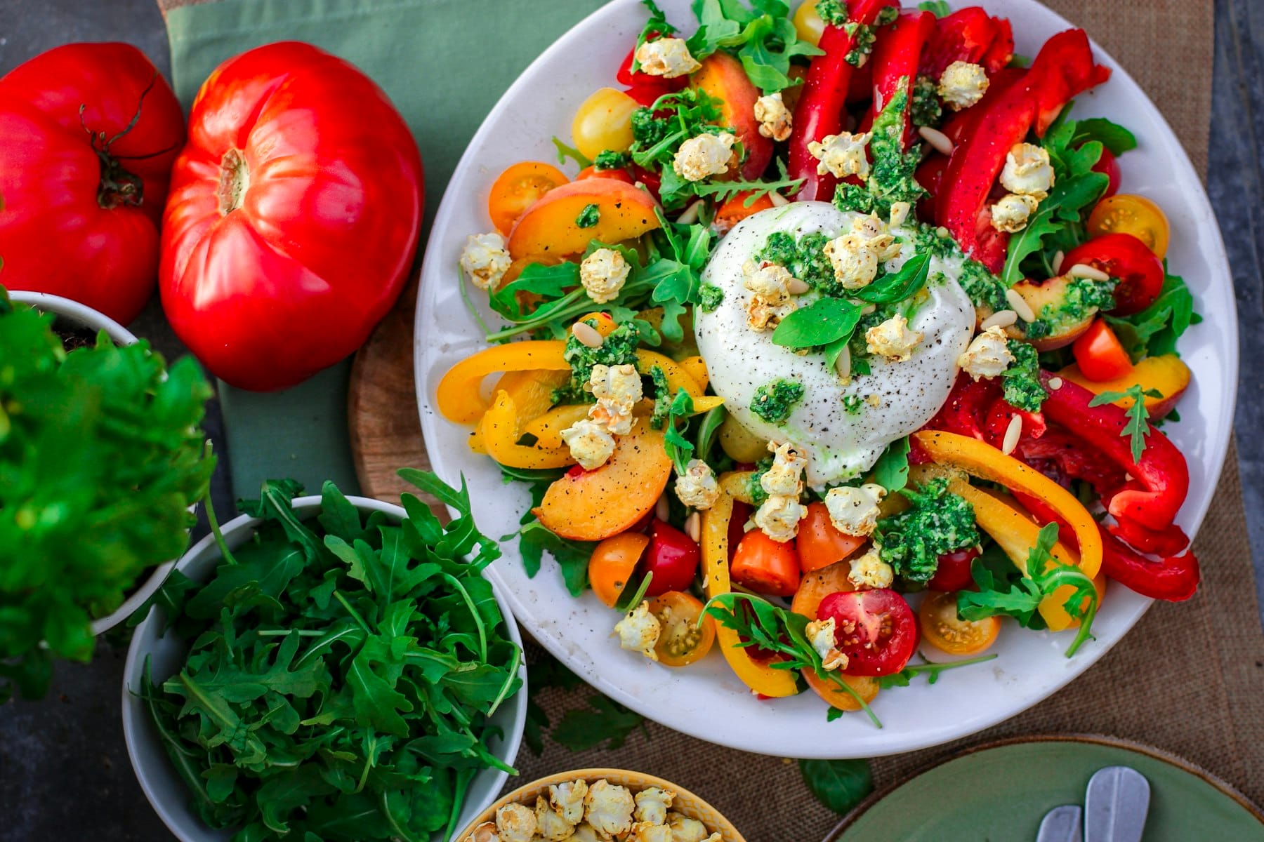 Colorful wholesome wellness food