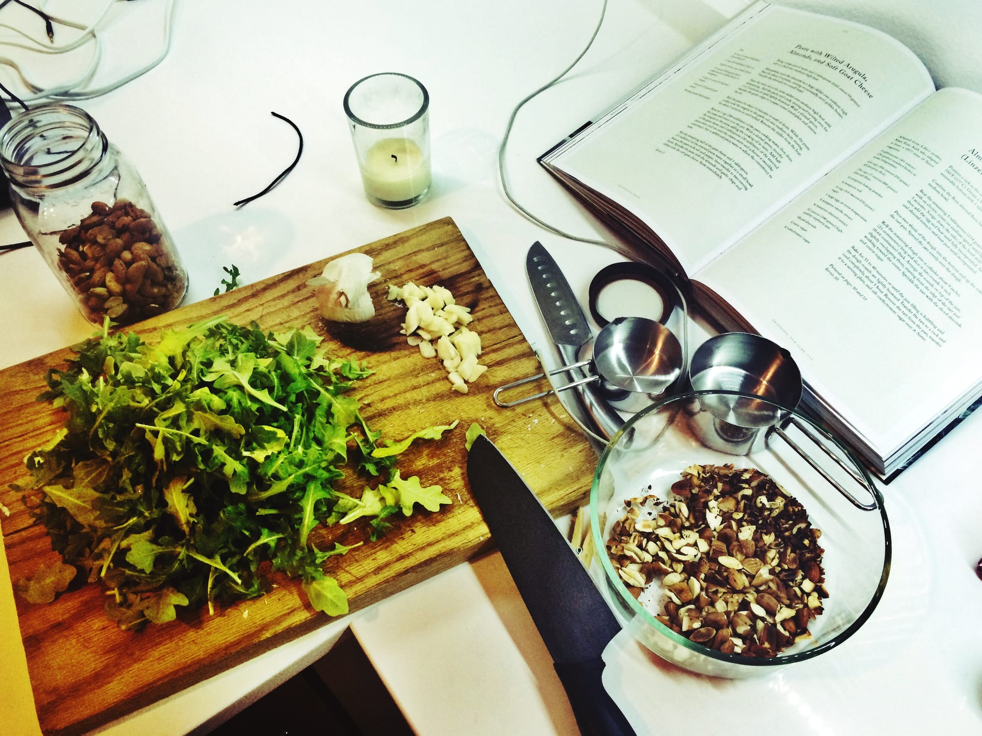 Pasta With Wilted Arugula, Almonds + Whatever Cheese You Have :) — Emma Kittle