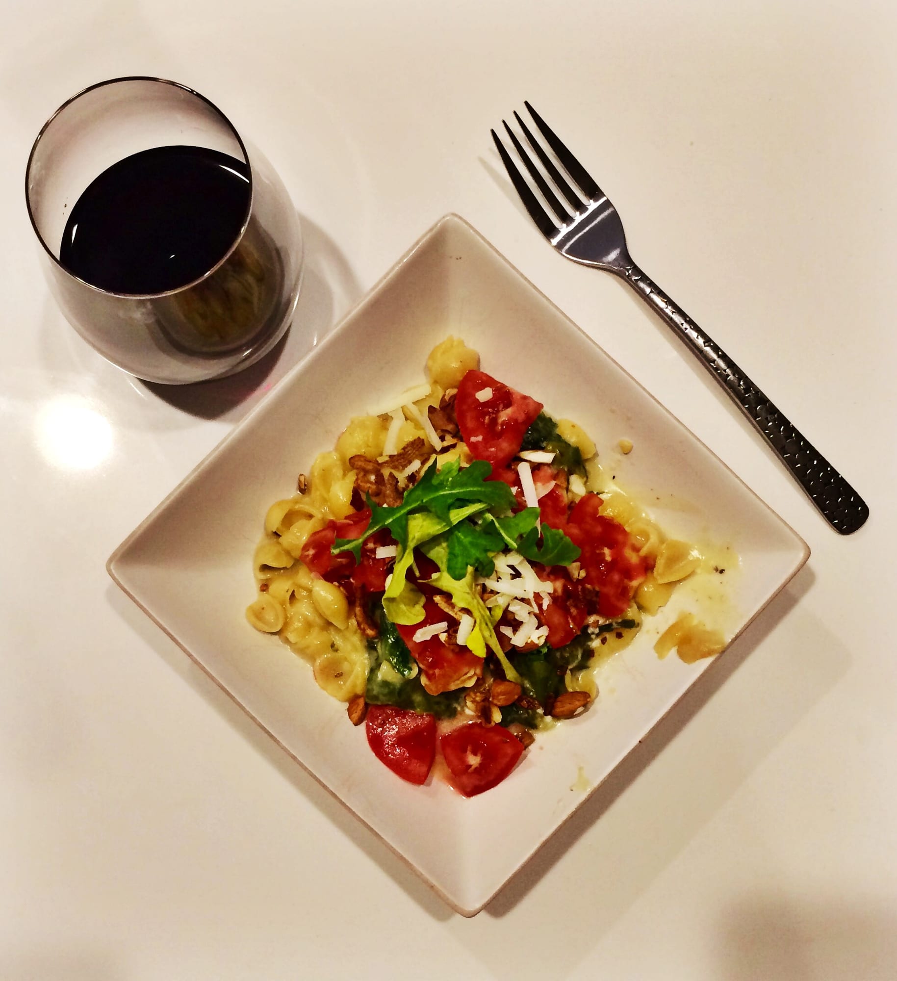 Pasta With Wilted Arugula, Almonds + Whatever Cheese You Have :) — Emma Kittle